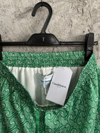 Green Monogram Silk Shorts - Men's