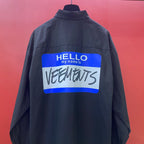 Navy Cotton Plain Long-Sleeve - Men's