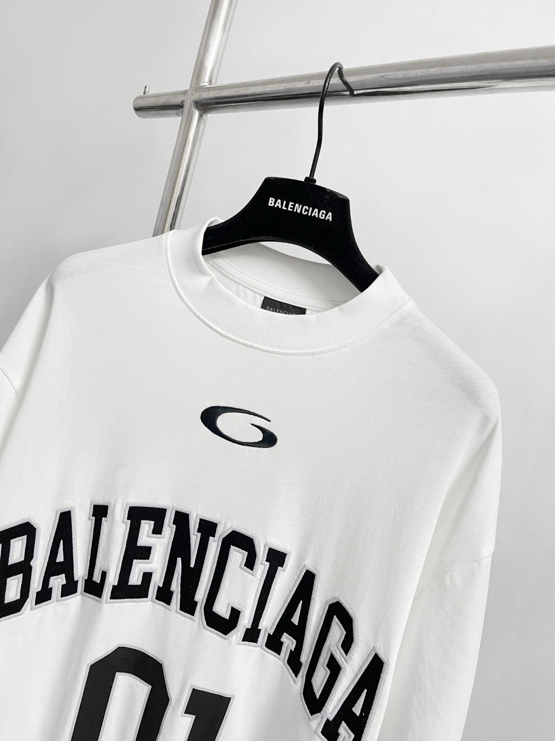 Black Jersey Numeral Long-Sleeve - Men's