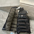 Black Nylon Glossy Gilet - Men's