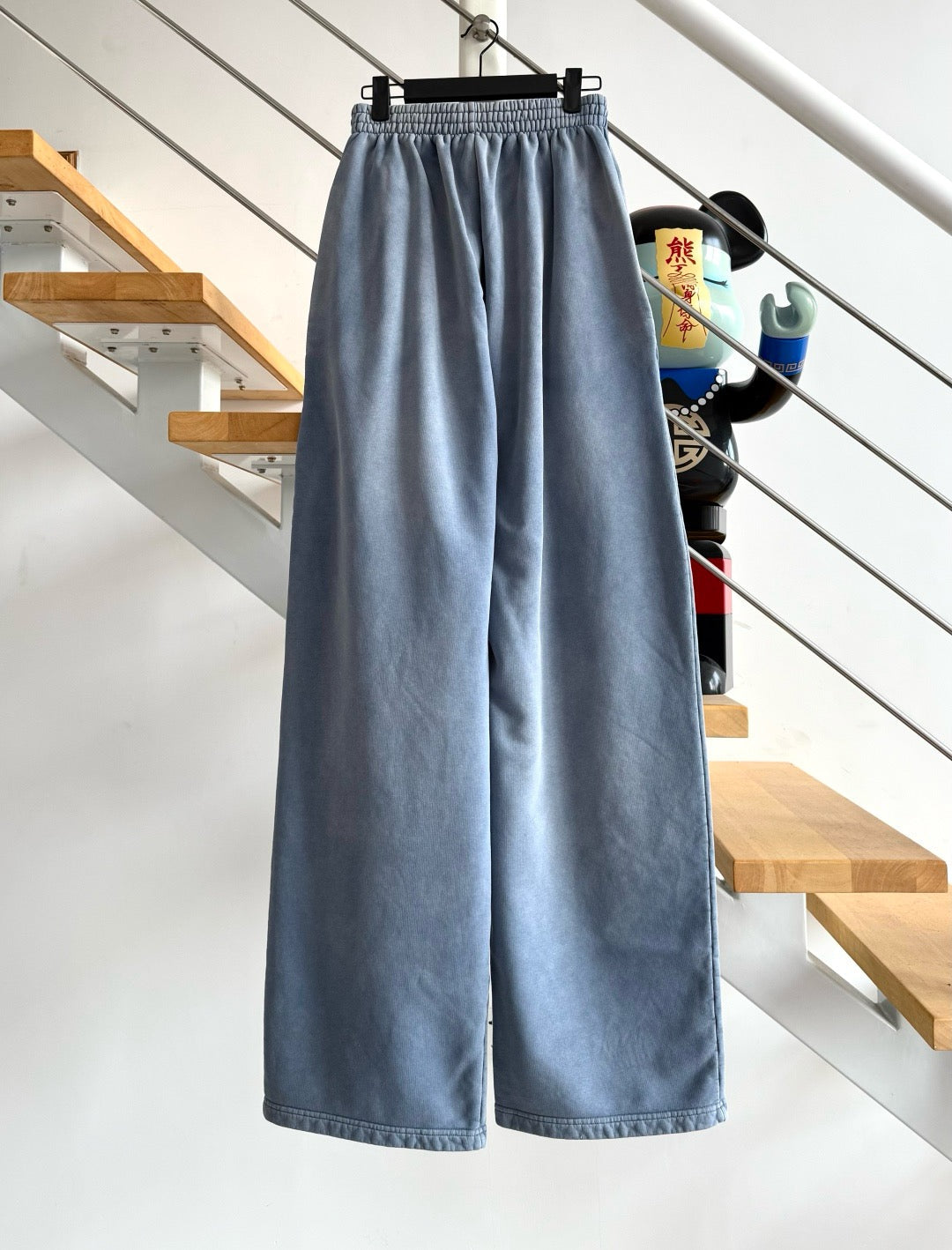 Grey Denim Elasticated Wide-Leg - Men's