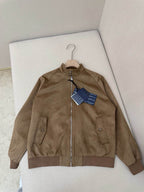 Navy Nylon Plain Bomber - Men's