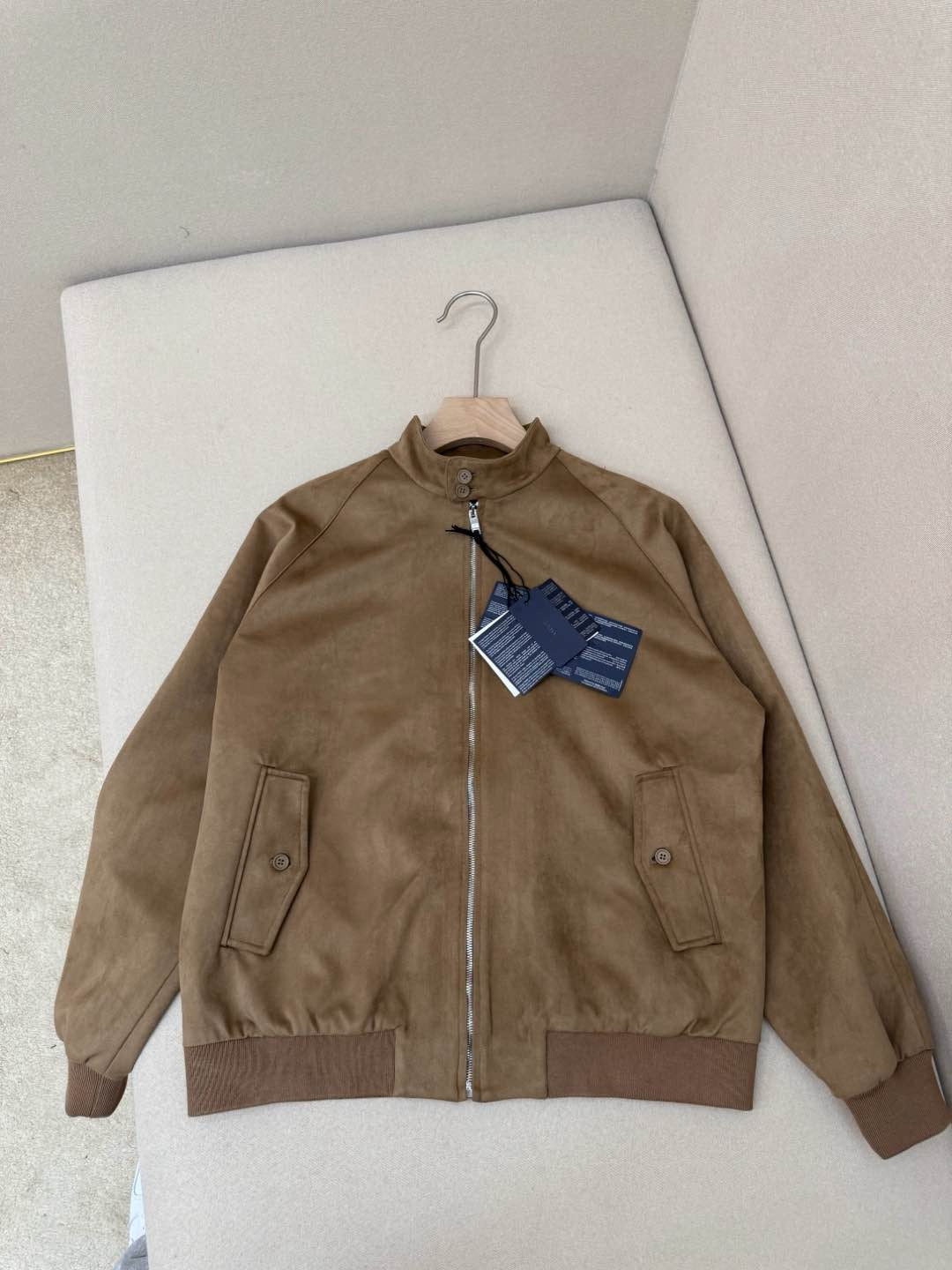 Navy Nylon Plain Bomber - Men's