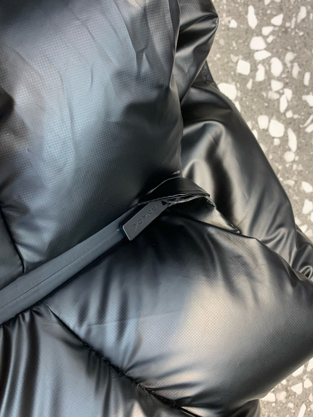Black Nylon Contrast Tab Gilet - Men's