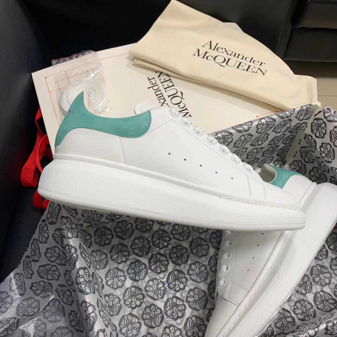 Oversized Mint Suede Tab Sneakers