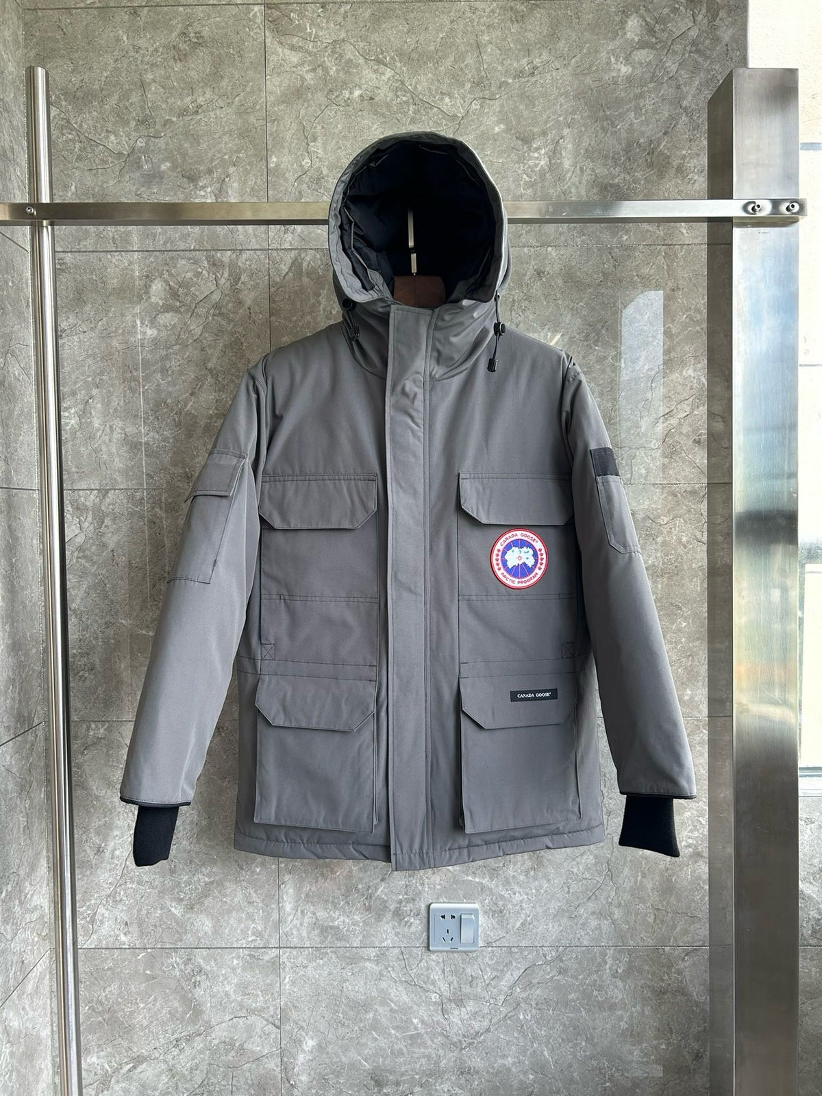 Black and White Parka - Men's