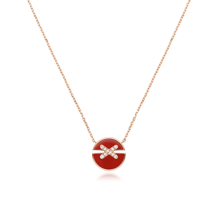 Jeux De Rose Gold Diamond Necklace – LUX VERSE Luxury Designer Fashion Outlet