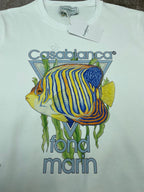 Green Cotton Marine Graphic Crewneck - Men's
