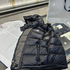 Black Nylon Hooded Gilet - Men's