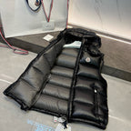 Black Nylon Hooded Gilet - Men's