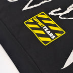 Black Cotton Print Pullover - Men's