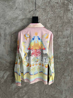 Zebra Carousel Print Silk Shirt - Men's
