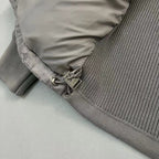 Navy Nylon Knit Sleeve Quilted - Men's