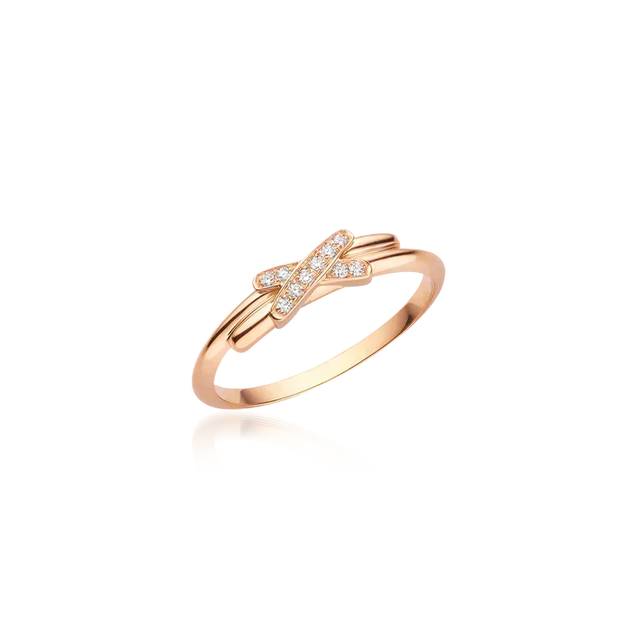 Jeux De Rose Gold Diamond Ring – LUX VERSE Luxury Designer Fashion Outlet
