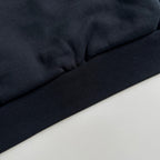 Black Cotton Varsity Text Pullover - Men's