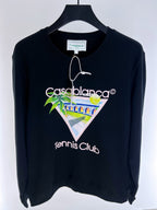 Navy Cotton Palm Graphic Crewneck - Men's