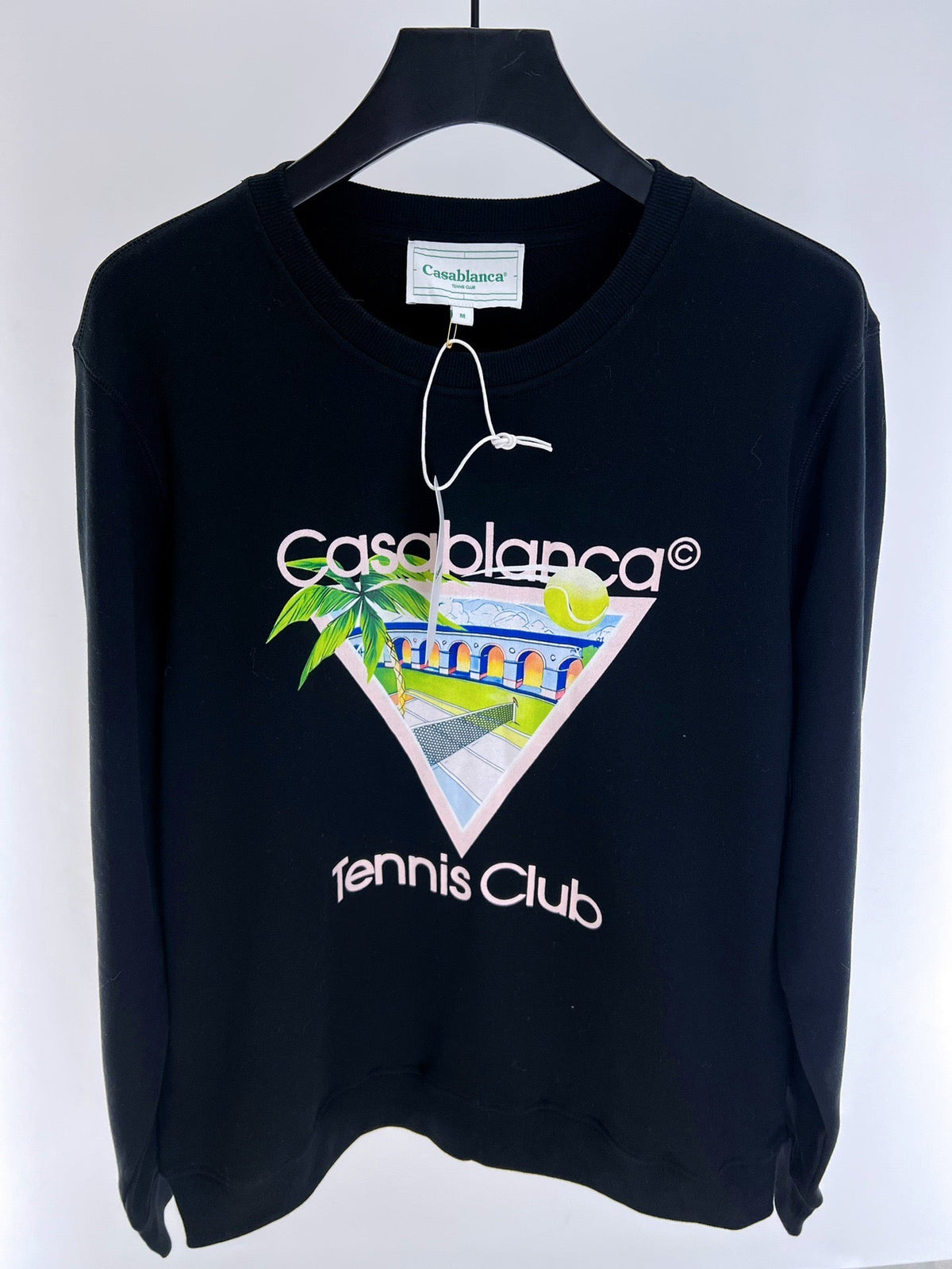 Navy Cotton Palm Graphic Crewneck - Men's