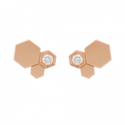 Bee Love Rose Gold Diamond Earrings – LUX VERSE Luxury Designer Fashion Outlet