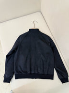 Navy Nylon Plain Bomber - Men's