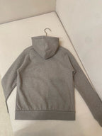 Grey Cotton Plain Zip-Through - Men's