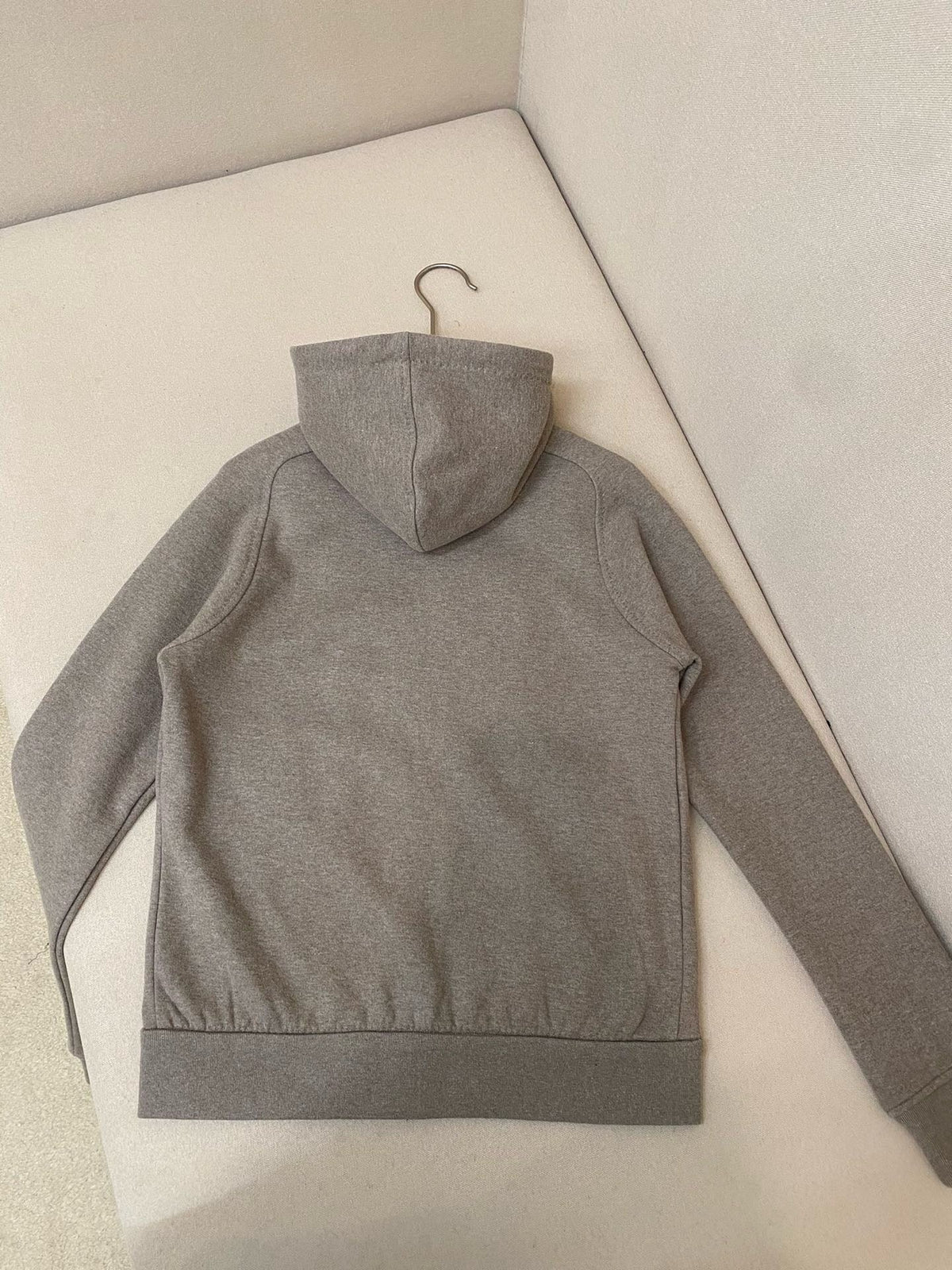 Grey Cotton Plain Zip-Through - Men's