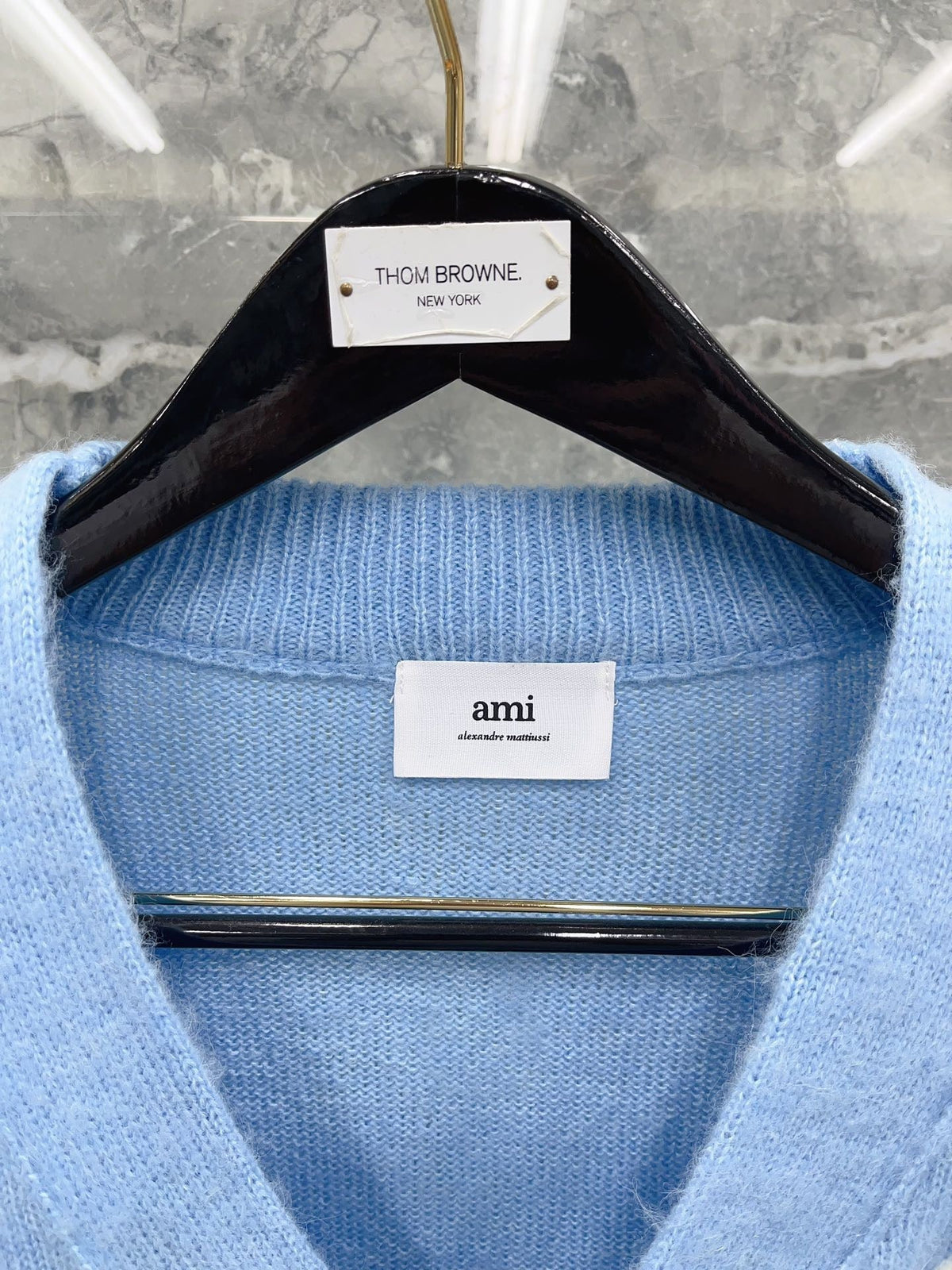 Light Blue and Pink Sweater - Men's