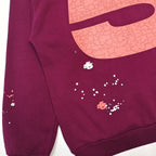 Burgundy Cotton Slogan Pullover - Men's