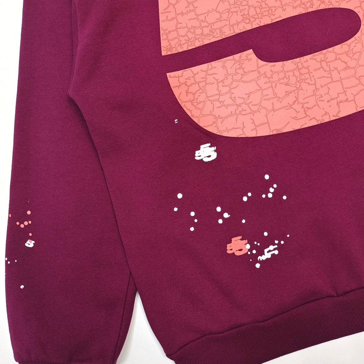 Burgundy Cotton Slogan Pullover - Men's