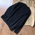 Black Cotton Diagonal Text Crewneck - Men's