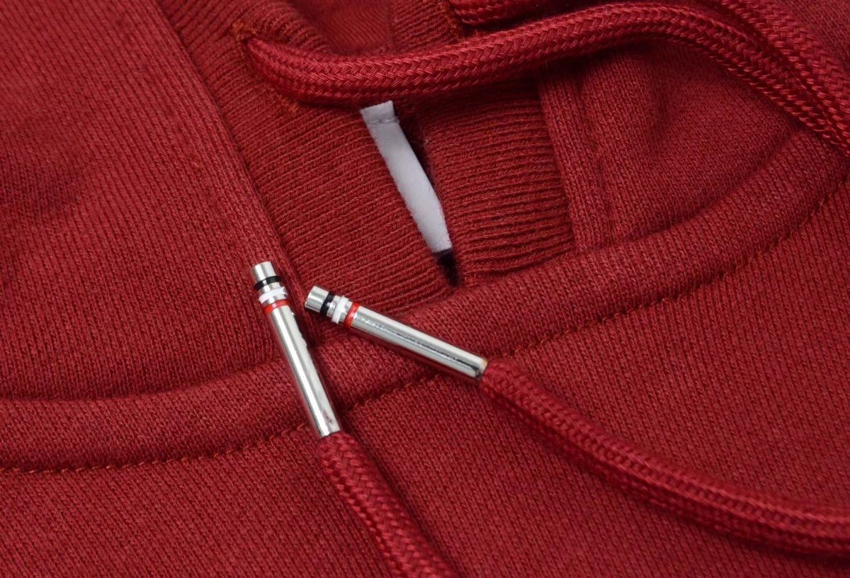 Grey Cotton Bar Stripe Pullover - Men's