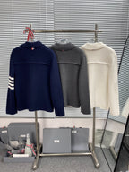 4-Bar Knit Jacket Grey - Men's