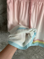 Pastel Wave Hem Silk Shorts - Men's