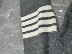 4-Bar Crewneck Navy Sweater - Men's