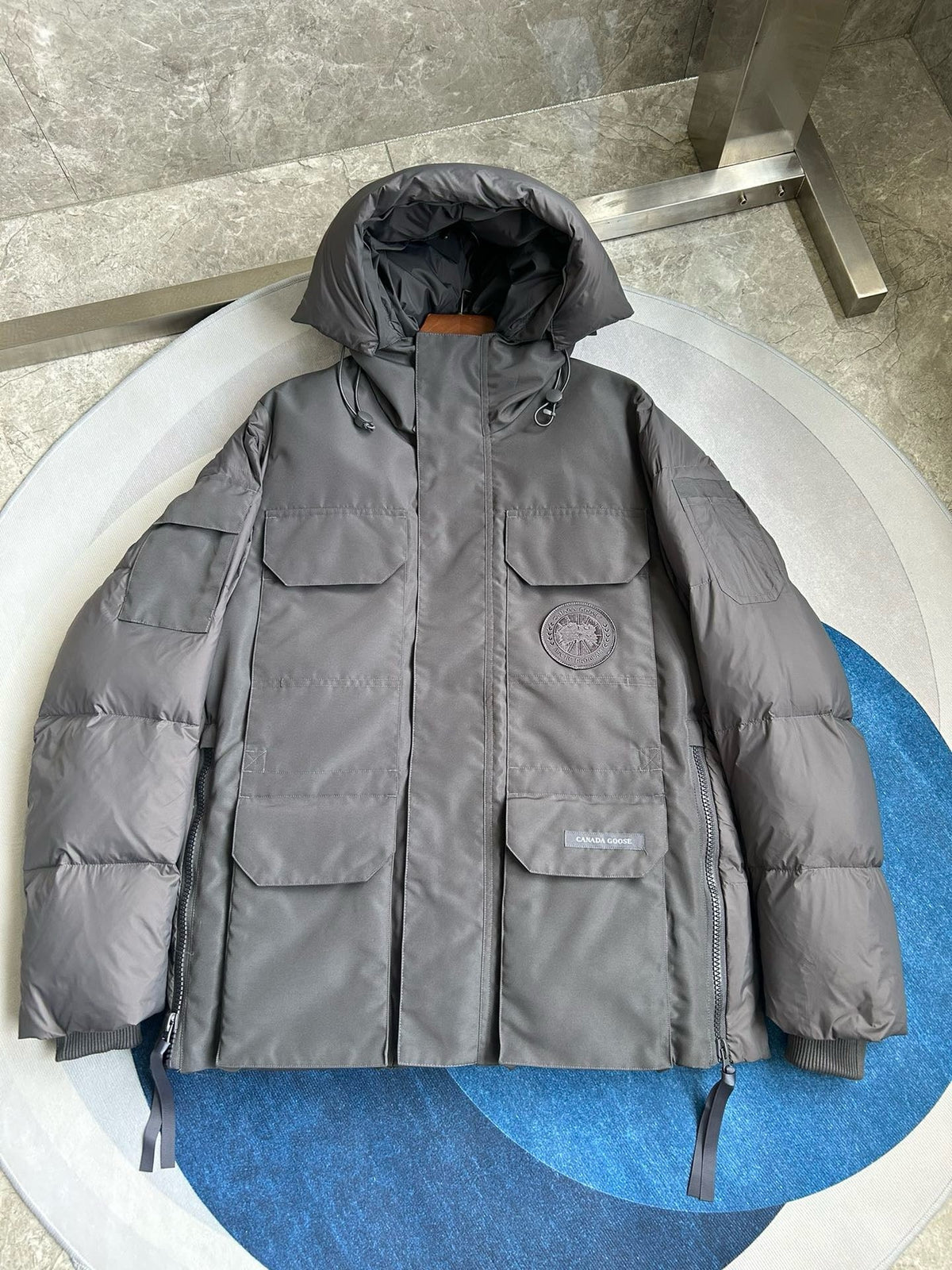 Black and White Parka - Men's