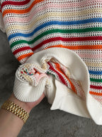 Multicolour Striped Knit Shirt - Men's