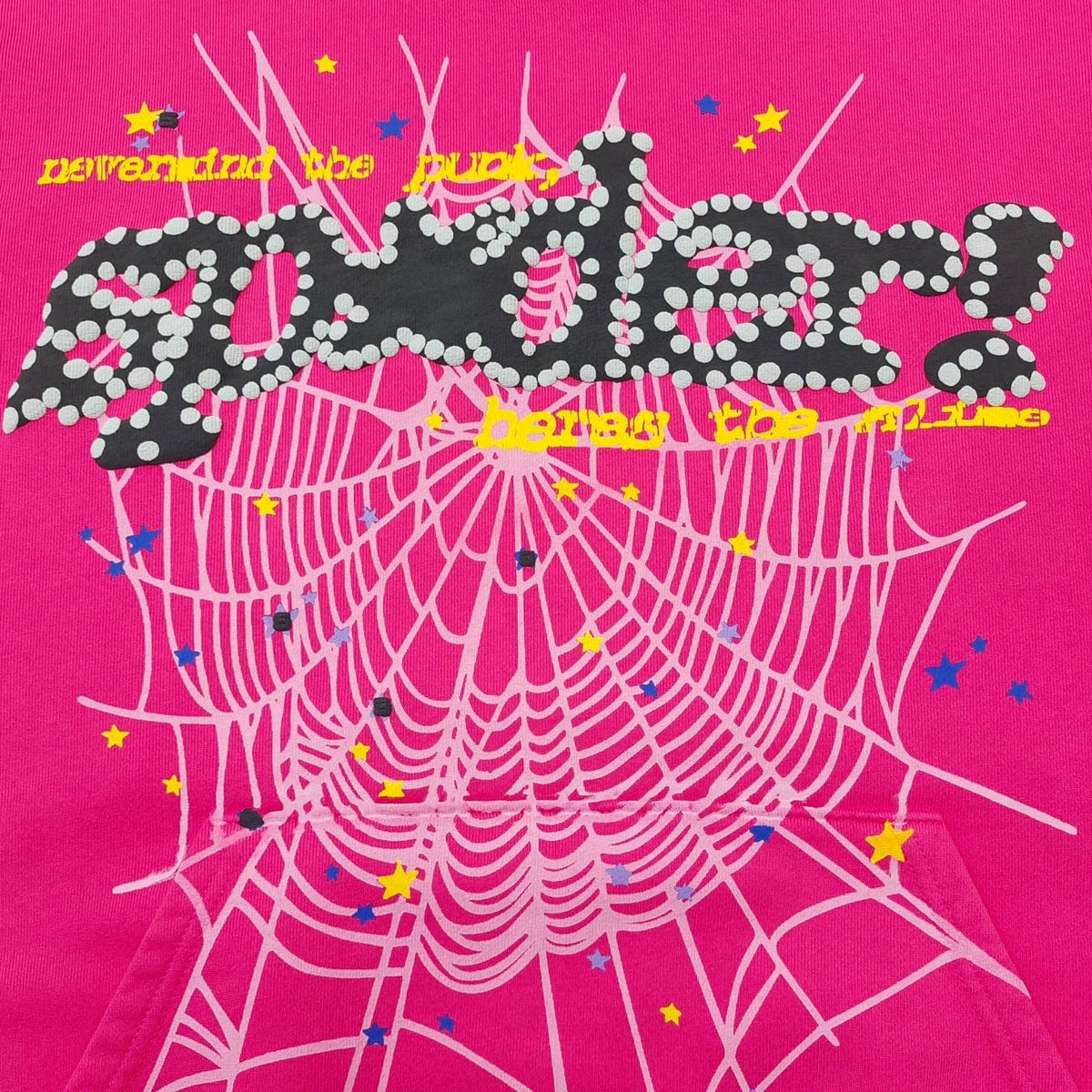 Pink Cotton Web Graphic Pullover - Men's