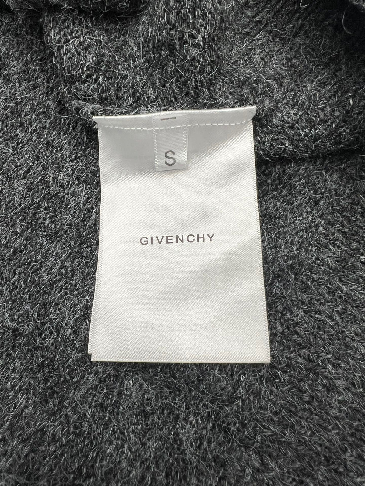 Grey Mohair Graphic Crewneck - Men's