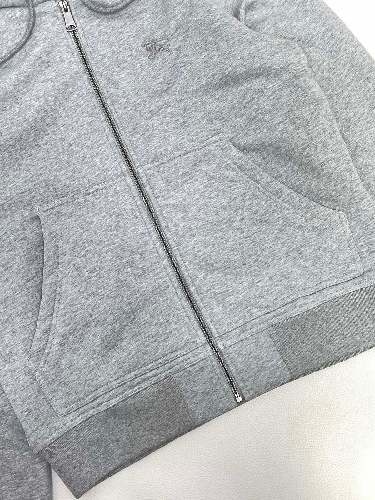 Navy Cotton Logo Zip-Through - Men's