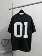 Black Jersey Numeral Short-Sleeve - Men's