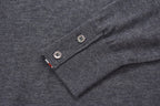 Grey Wool Four-Bar Crewneck - Men's