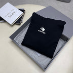 Black Cotton Tonal Pullover - Men's