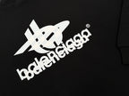 Black Cotton Logo Crewneck - Men's