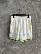Embroidered Silk Shorts - Men's