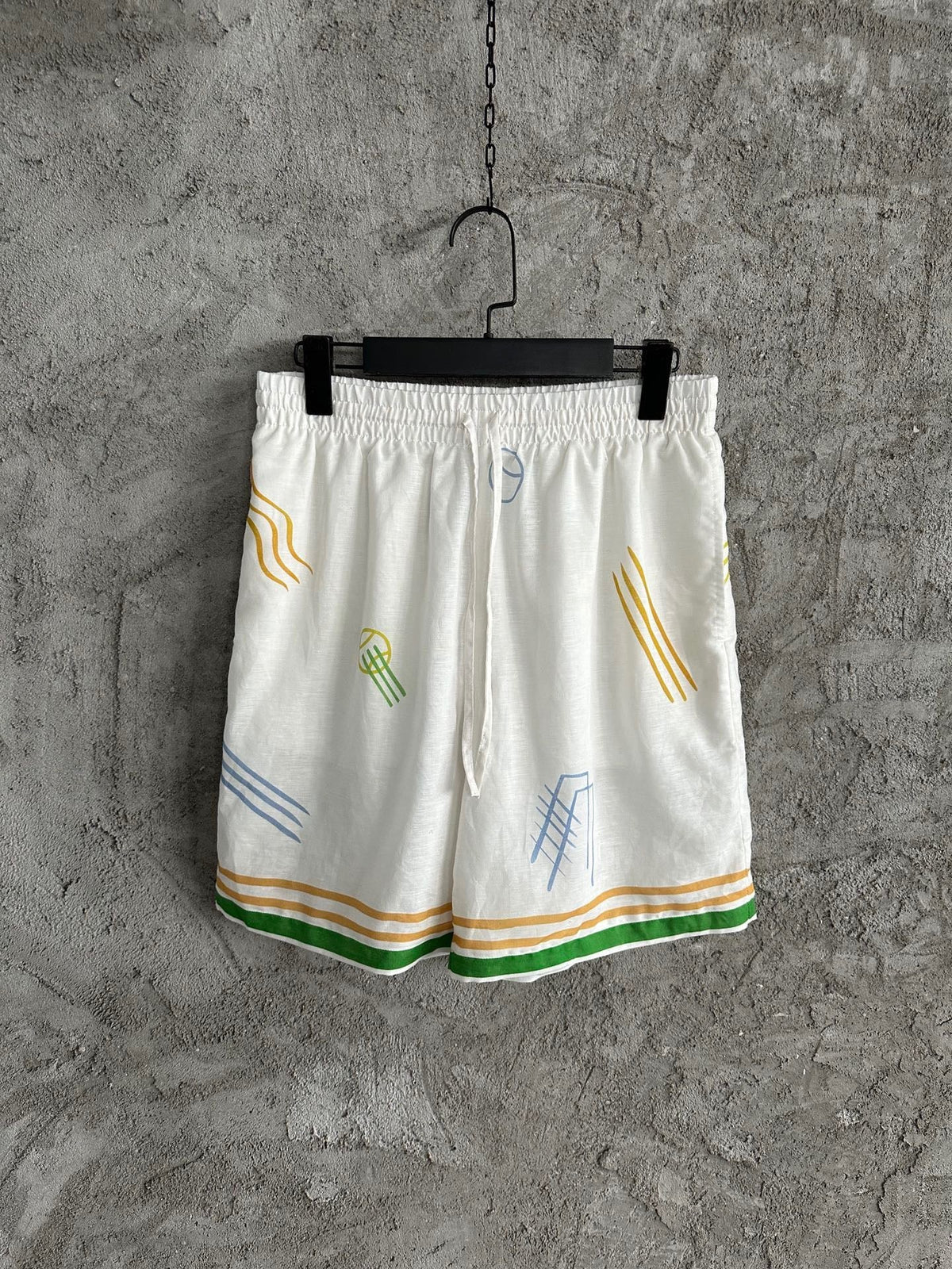 Embroidered Silk Shorts - Men's