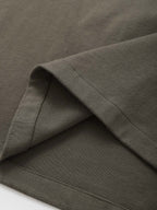 Black Cotton Tonal Text Crewneck - Men's