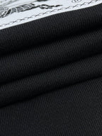 Navy Cotton Label Patch Crewneck - Men's