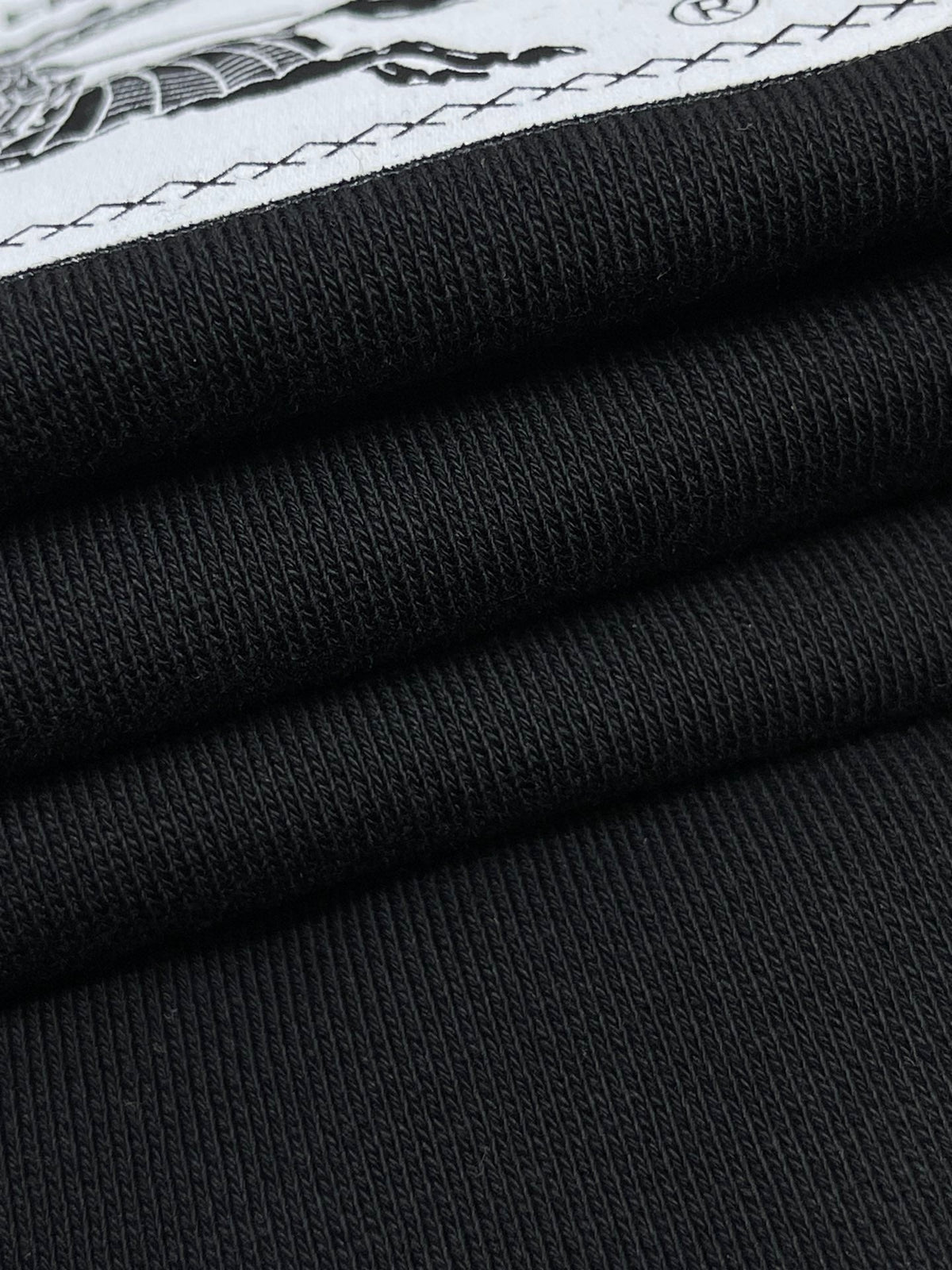 Navy Cotton Label Patch Crewneck - Men's