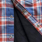 Blue Flannel Printed Sleeve Long-Sleeve - Men's