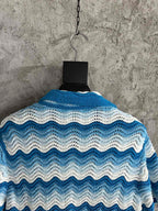 Yellow Knit Chevron Short-Sleeve - Men's