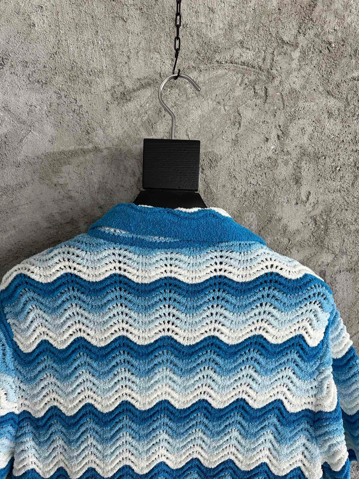 Yellow Knit Chevron Short-Sleeve - Men's
